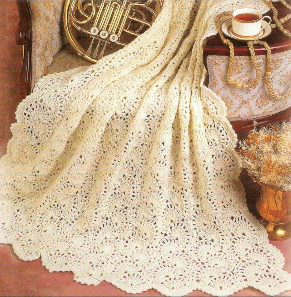 Swirling Wavy Shells Wave Afghan Crochet Pattern - Crochetifies™