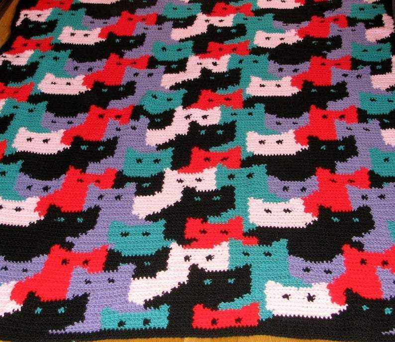 Kitty Cats Afghan Crochet Pattern - Crochetifies™