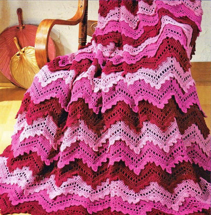 Rose Ripple Afghan Crochet Pattern