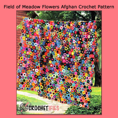 Field of Meadow Flowers Afghan Crochet Pattern - Crochetifies™