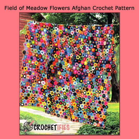 Field of Meadow Flowers Afghan Crochet Pattern - Crochetifies™