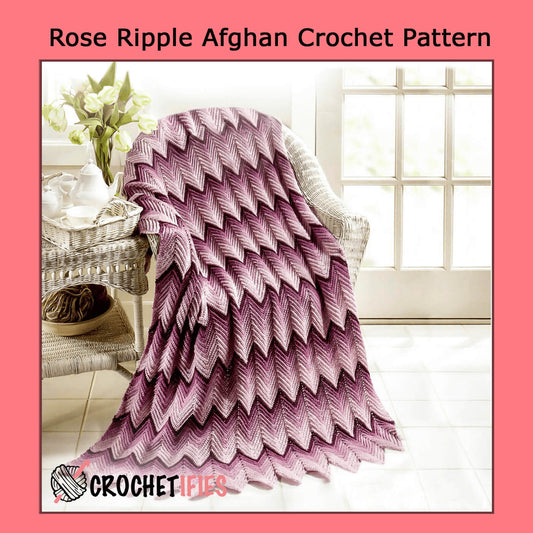 Rose Ripple Afghan Crochet Pattern - Crochetifies™
