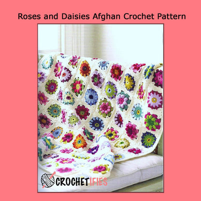 Roses and Daisies Afghan Crochet Pattern - Crochetifies™