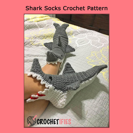 Shark Socks Crochet Pattern - Crochetifies™