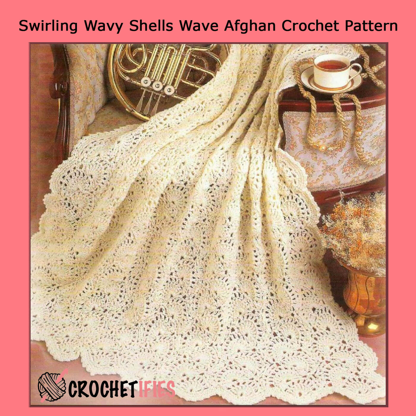 Swirling Wavy Shells Wave Afghan Crochet Pattern - Crochetifies™