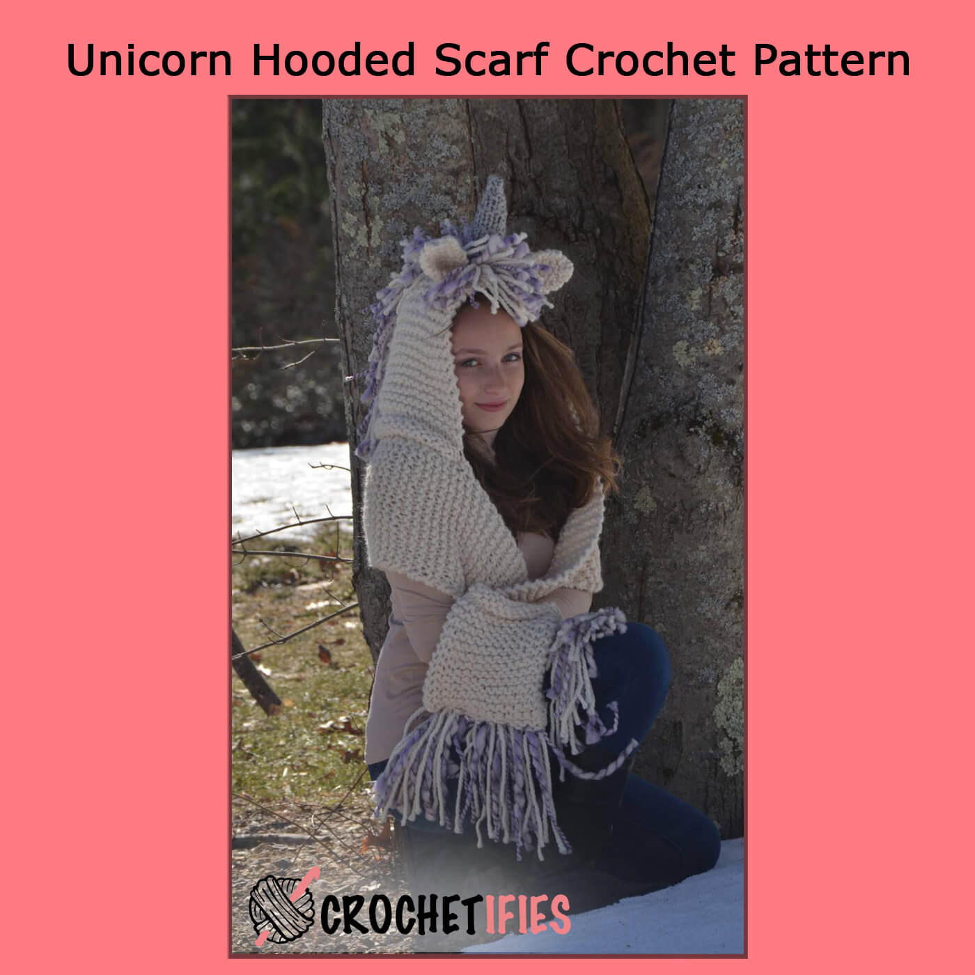 Unicorn Hooded Scarf Crochet Pattern - Crochetifies™