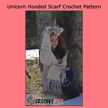 Unicorn Hooded Scarf Crochet Pattern - Crochetifies™
