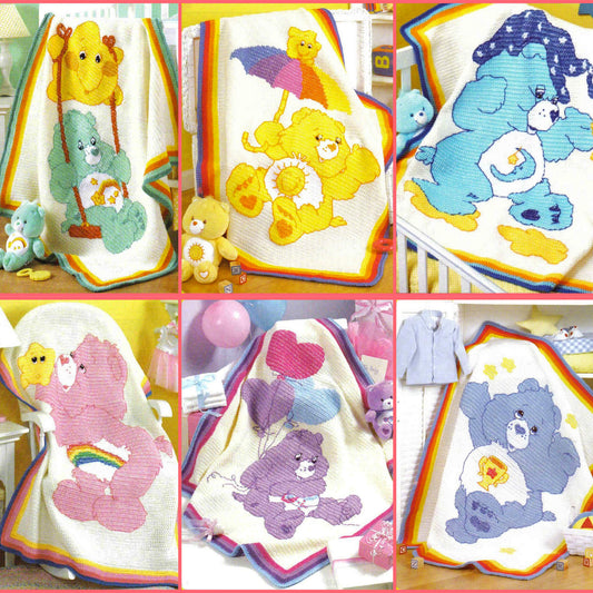 6 Care Bears Child Blankets Crochet Pattern - Crochetifies™