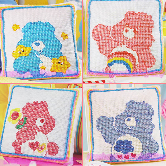 6 Care Bears Pillows Crochet Pattern - Crochetifies™