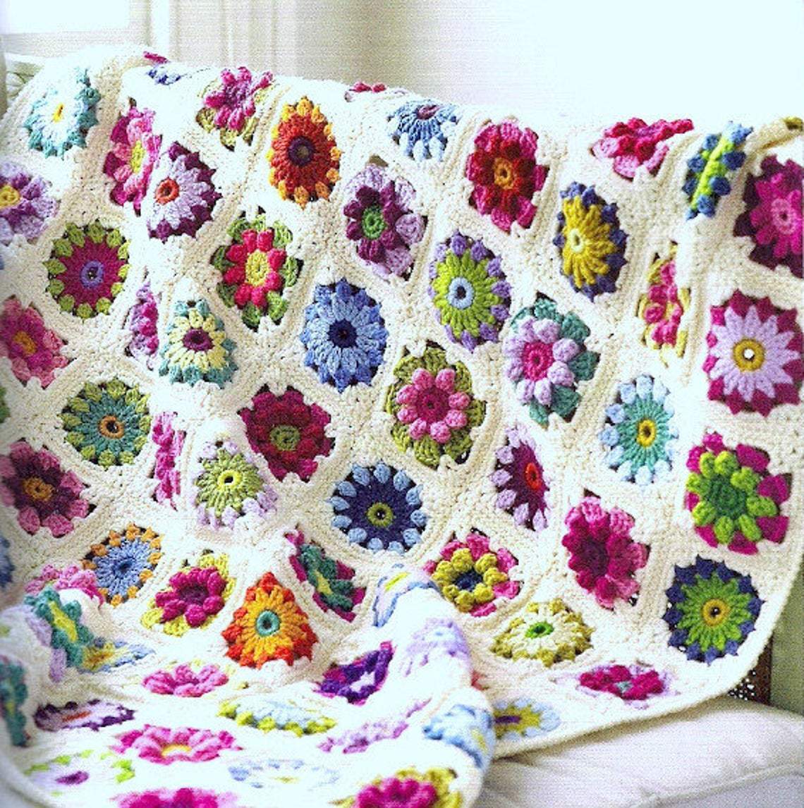 Roses and Daisies Afghan Crochet Pattern - Crochetifies™