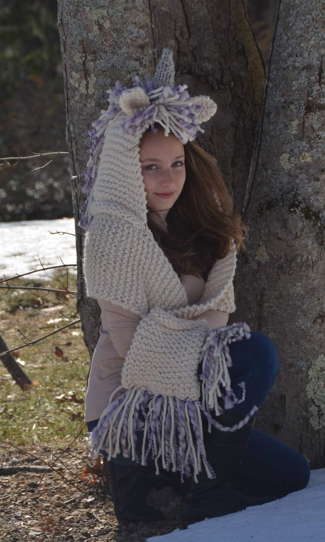 Unicorn Hooded Scarf Crochet Pattern - Crochetifies™