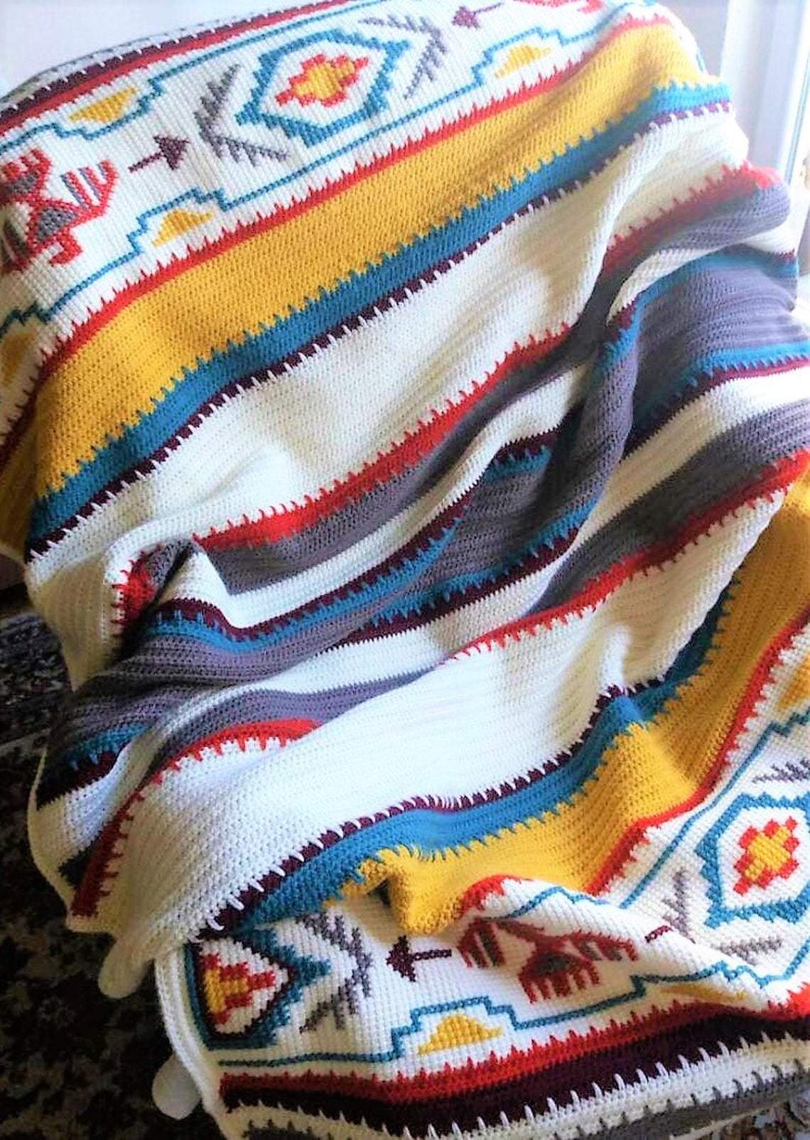 Indian Afghan Crochet Pattern - Crochetifies™