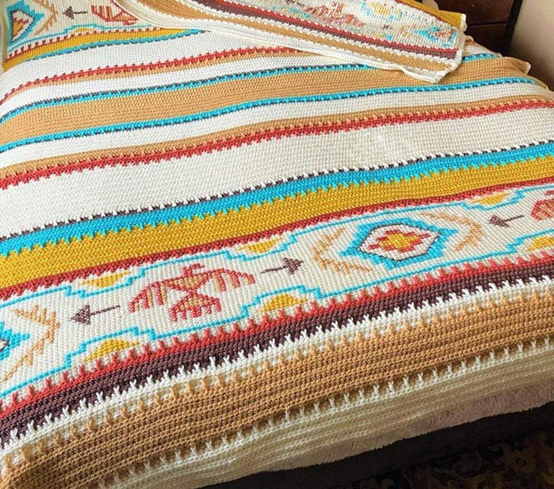 Indian Afghan Crochet Pattern - Crochetifies™