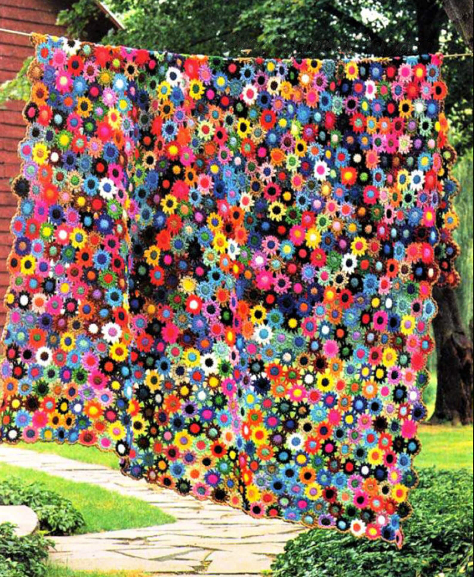 Field of Meadow Flowers Afghan Crochet Pattern - Crochetifies™