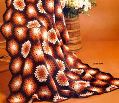 Hexagon Granny Squares Crochet Blanket Pattern