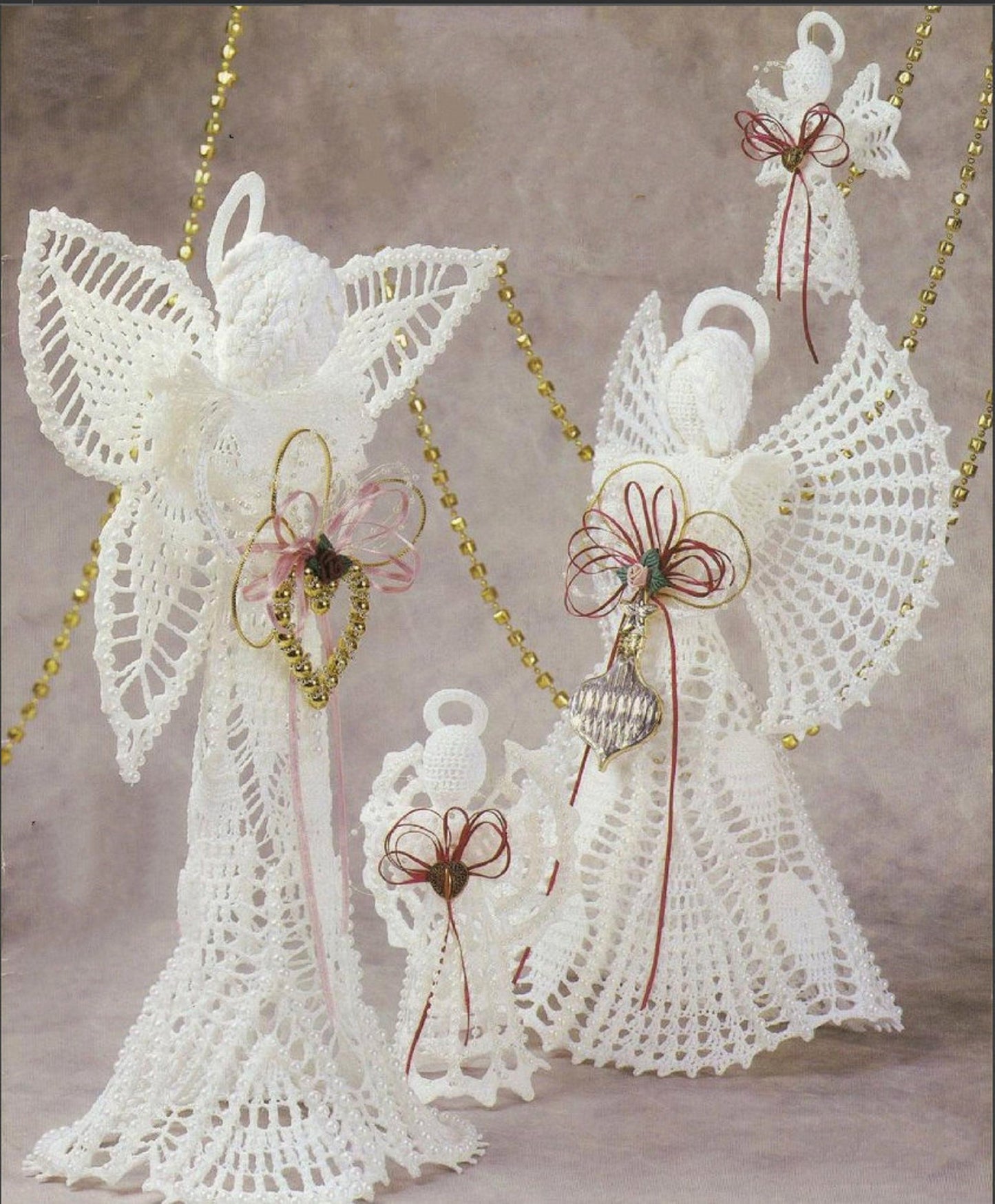 Cotton Thread Lace Christmas Angel Ornaments Crochet Pattern - Crochetifies™