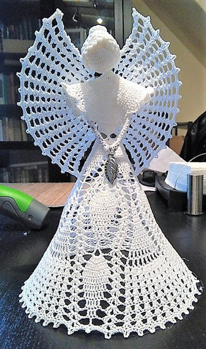 Cotton Thread Lace Christmas Angel Ornaments Crochet Pattern - Crochetifies™