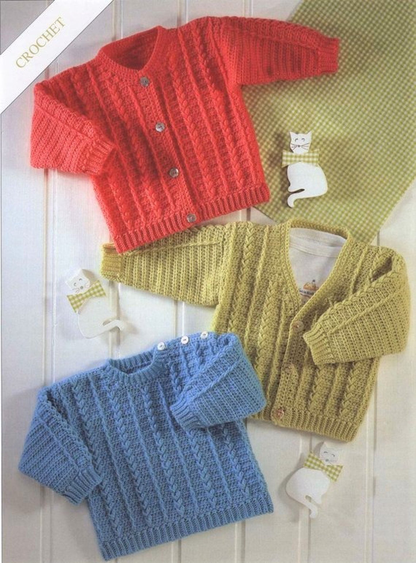Baby Cardigan & Pullover V Neck Sweaters Crochet Pattern - Crochetifies™