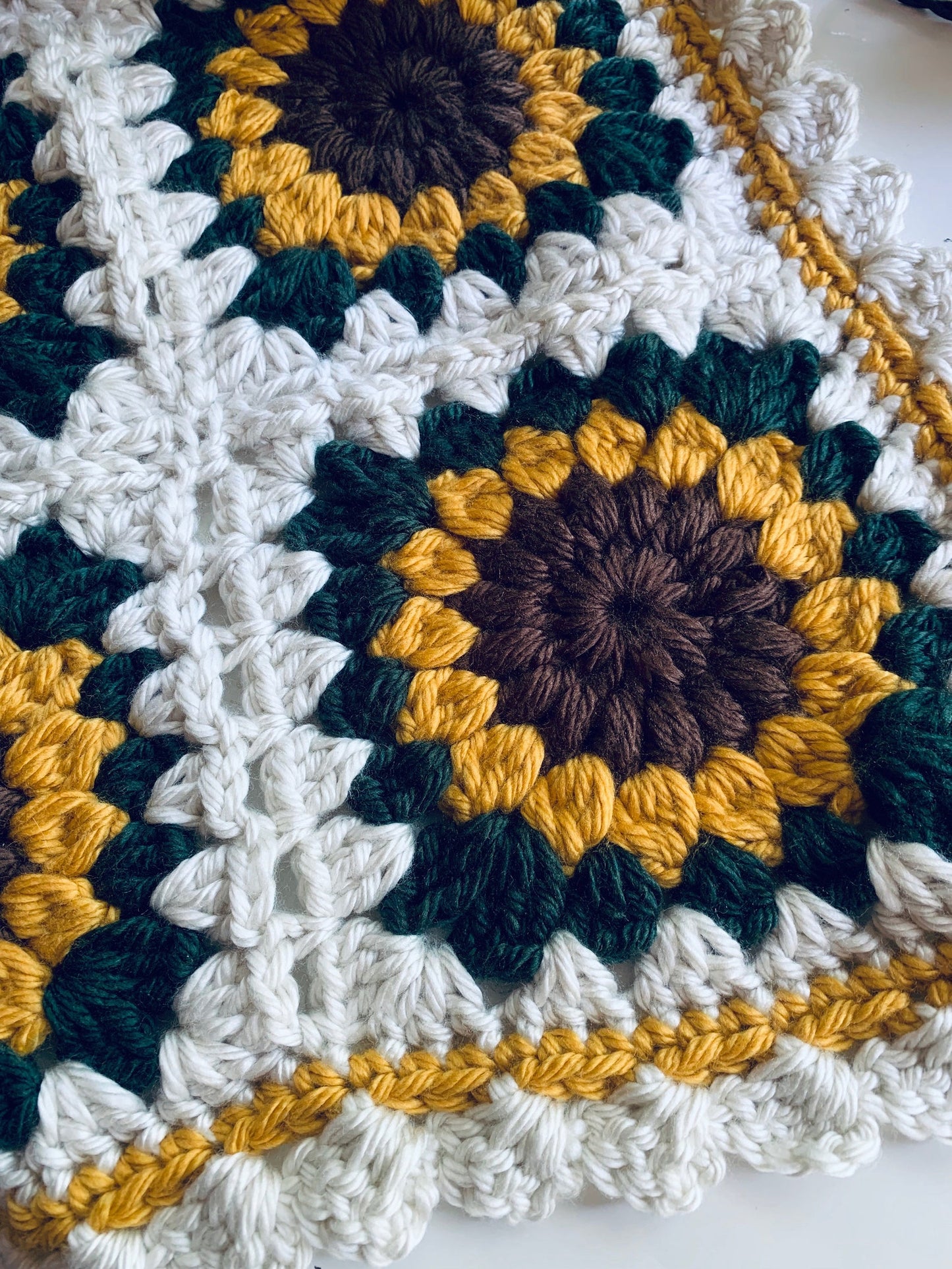 Sunflower Granny Square Blanket Crochet Pattern - Crochetifies™