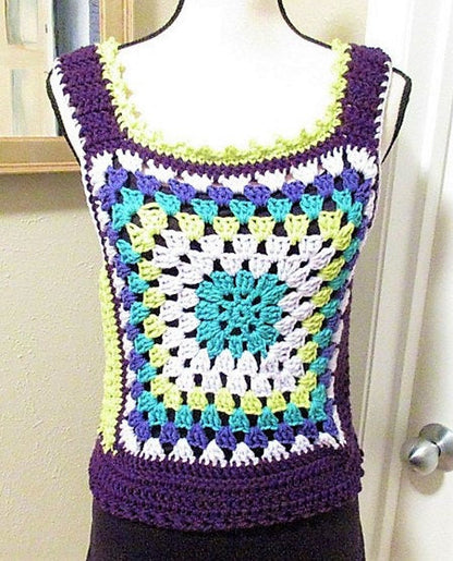 Retro M/F Granny Rib Ticklers Tank Top Vests Crochet Pattern - Crochetifies™