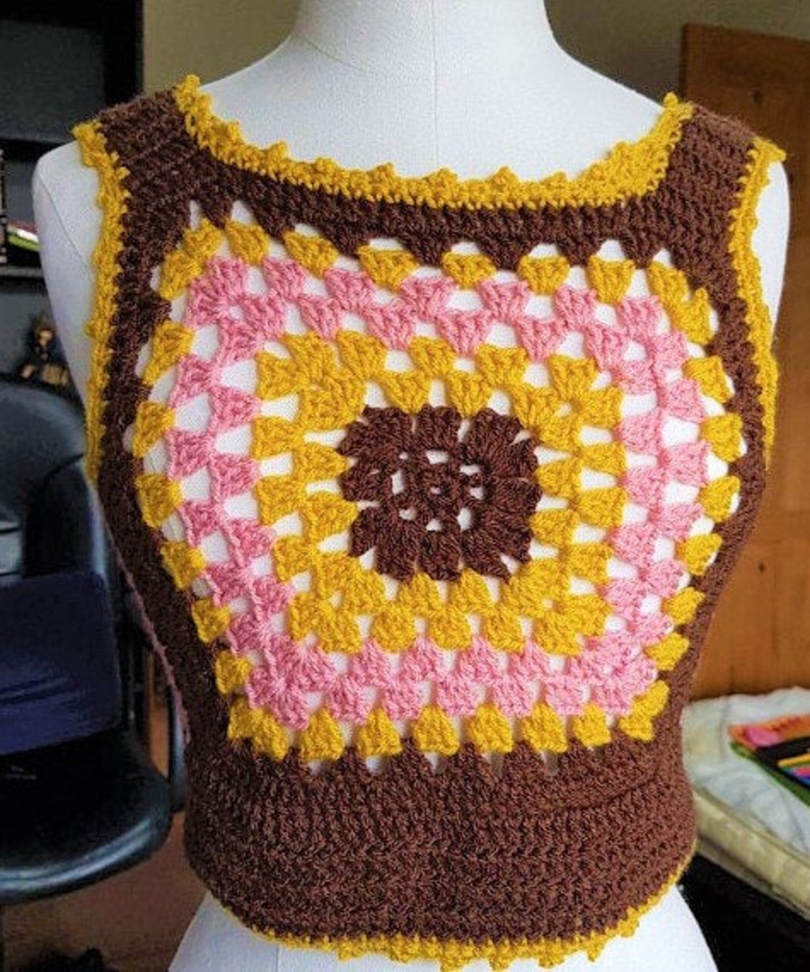 Retro M/F Granny Rib Ticklers Tank Top Vests Crochet Pattern - Crochetifies™