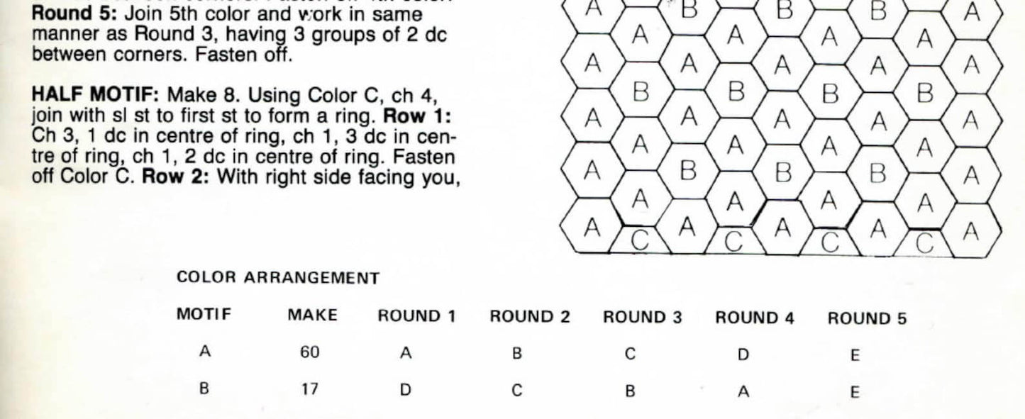 Hexagon Granny Squares Crochet Blanket Pattern