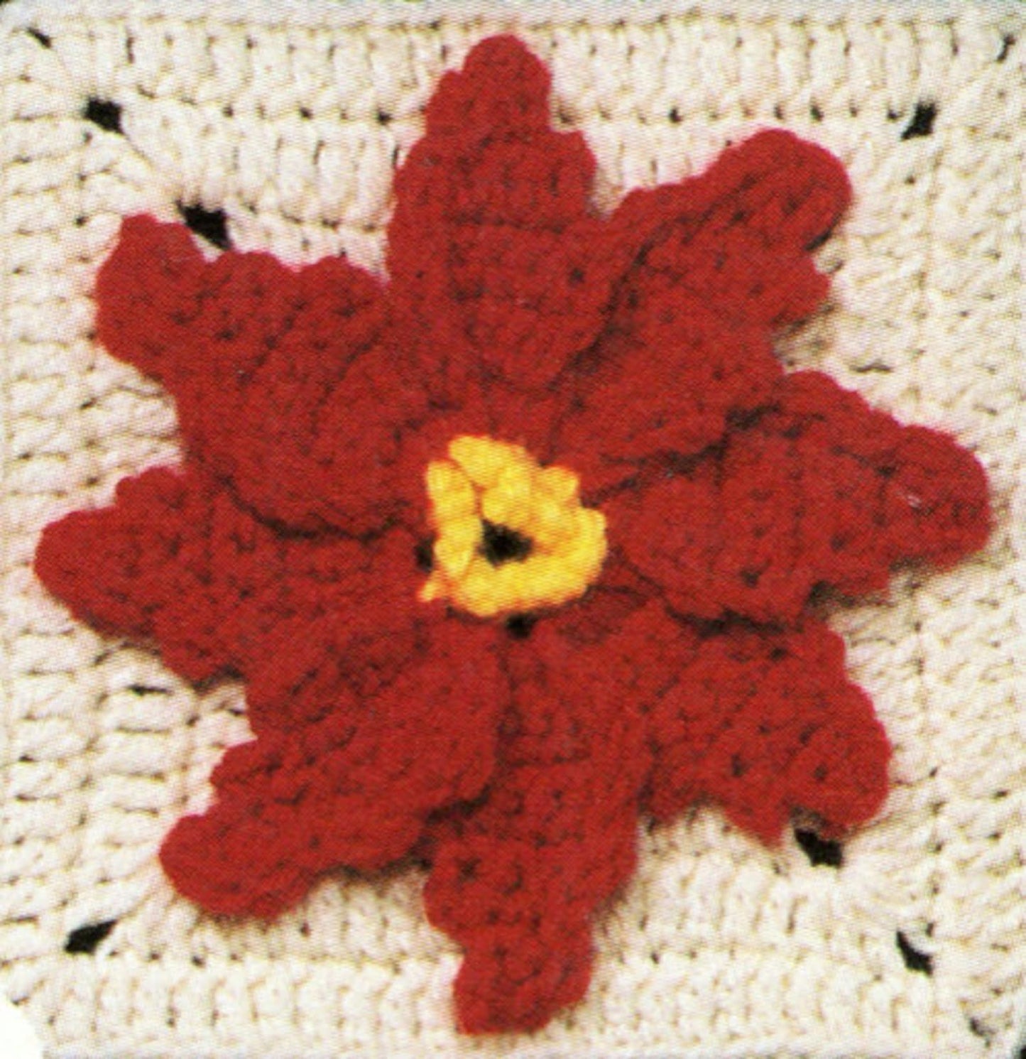 4 Christmas Holiday Granny Square Motif Crochet Pattern