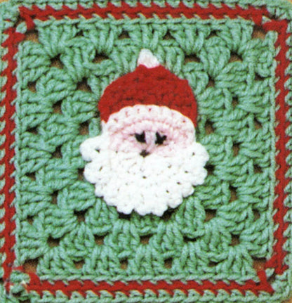 4 Christmas Holiday Granny Square Motif Crochet Pattern