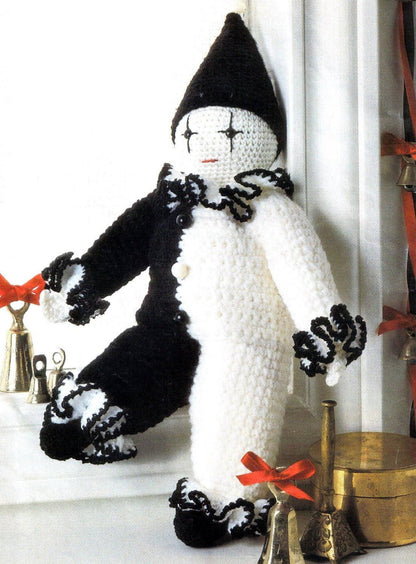 French Mime Pierrot Clown Crochet Pattern