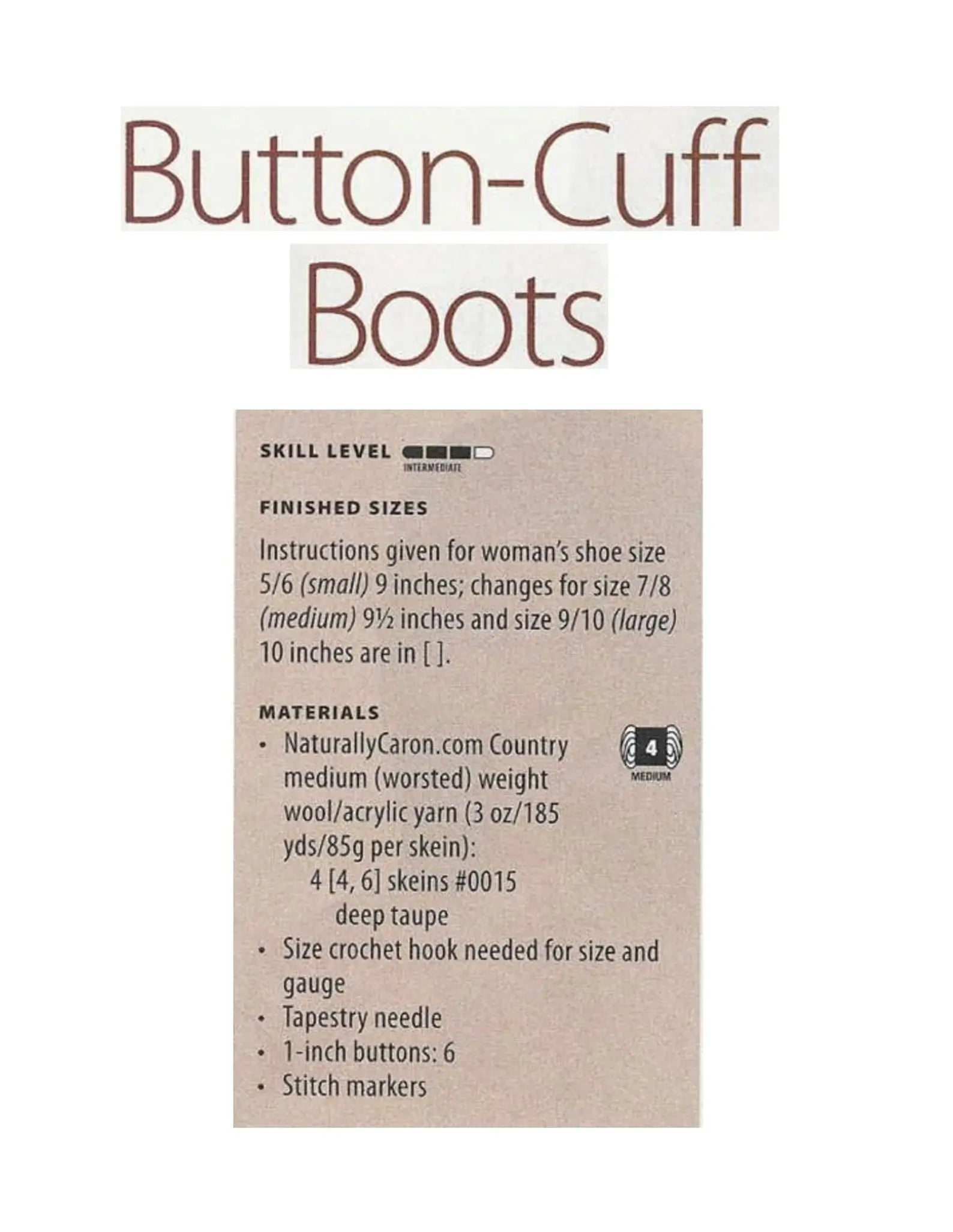 Button-Cuff Boots Crochet Pattern - Crochetifies™