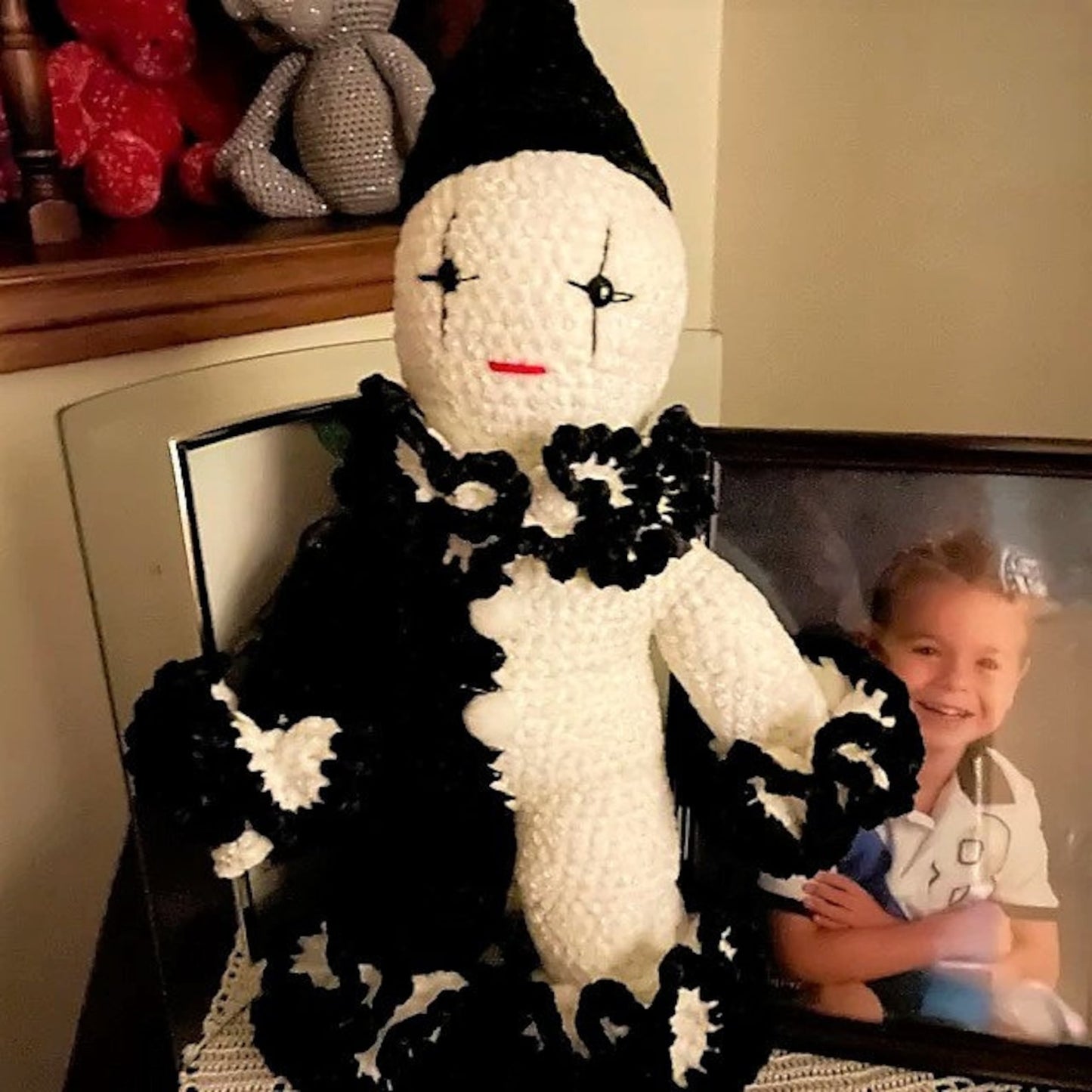 French Mime Pierrot Clown Crochet Pattern