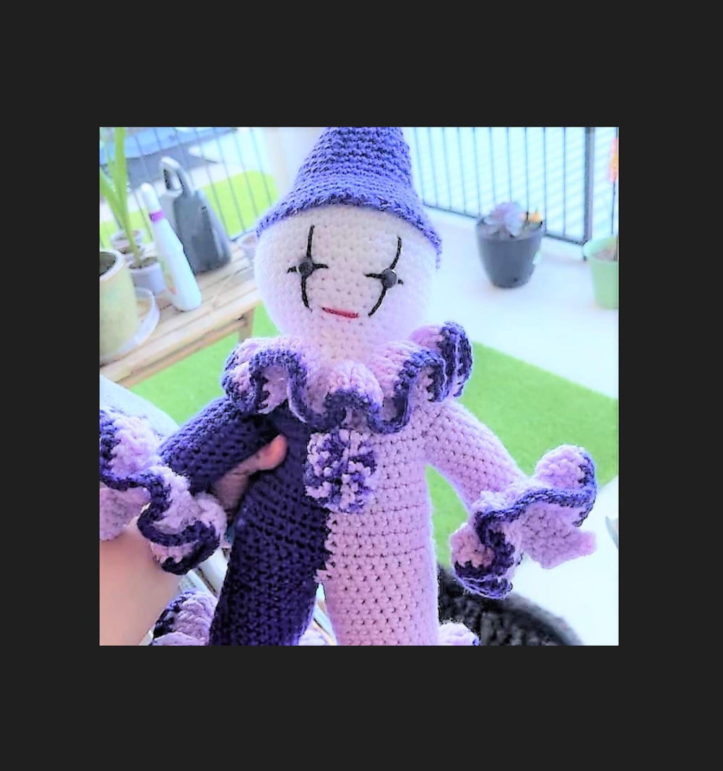 French Mime Pierrot Clown Crochet Pattern