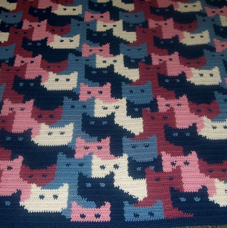 Kitty Cats Afghan Crochet Pattern - Crochetifies™