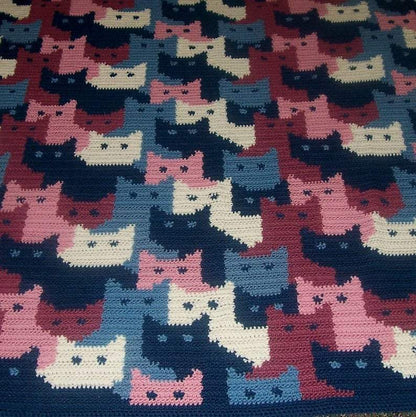 Kitty Cats Afghan Crochet Pattern - Crochetifies™