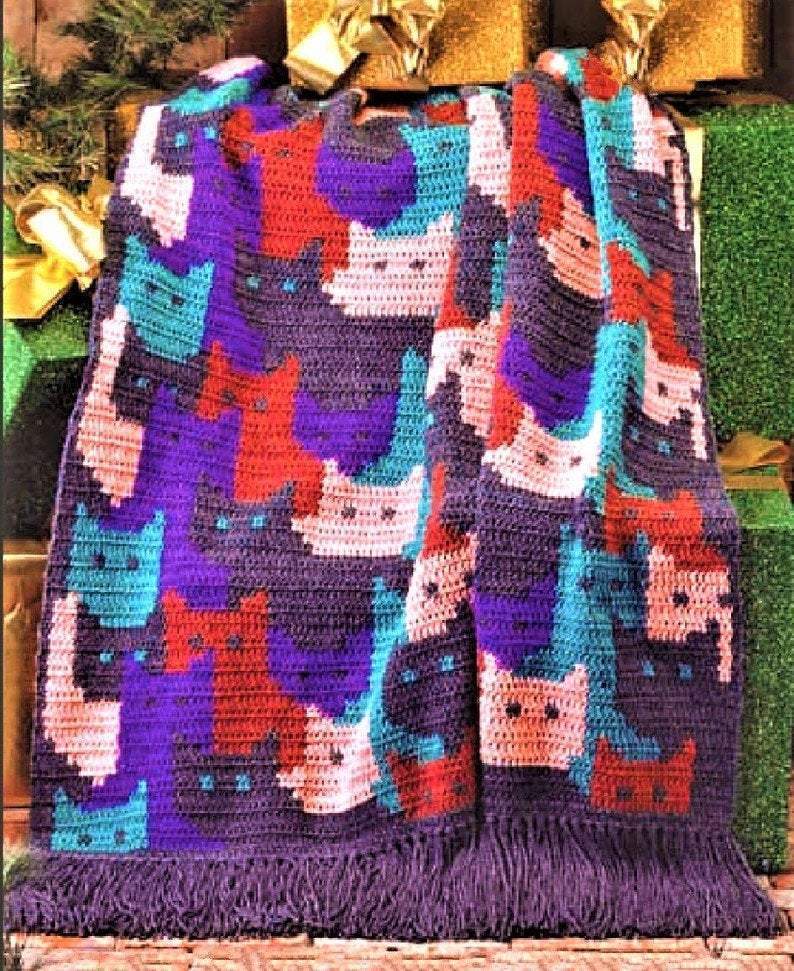 Kitty Cats Afghan Crochet Pattern - Crochetifies™