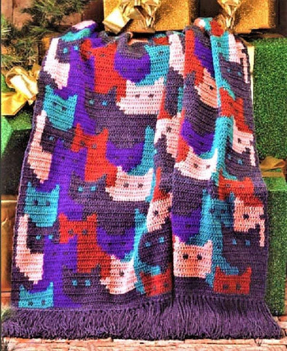 Kitty Cats Afghan Crochet Pattern - Crochetifies™