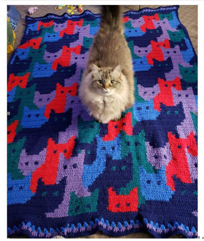 Kitty Cats Afghan Crochet Pattern - Crochetifies™