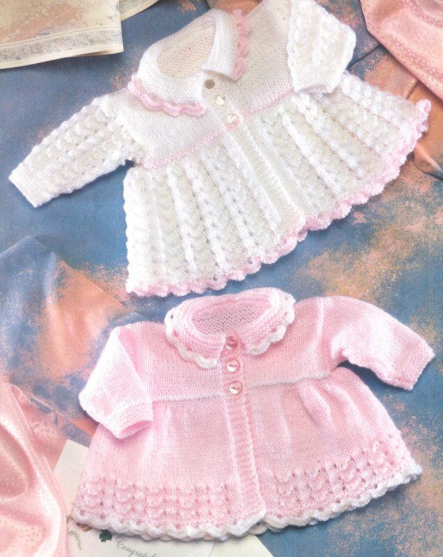 Baby Matinee Coat Lace Knitting Pattern - Crochetifies™