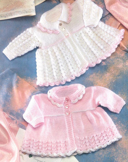 Baby Matinee Coat Lace Knitting Pattern - Crochetifies™